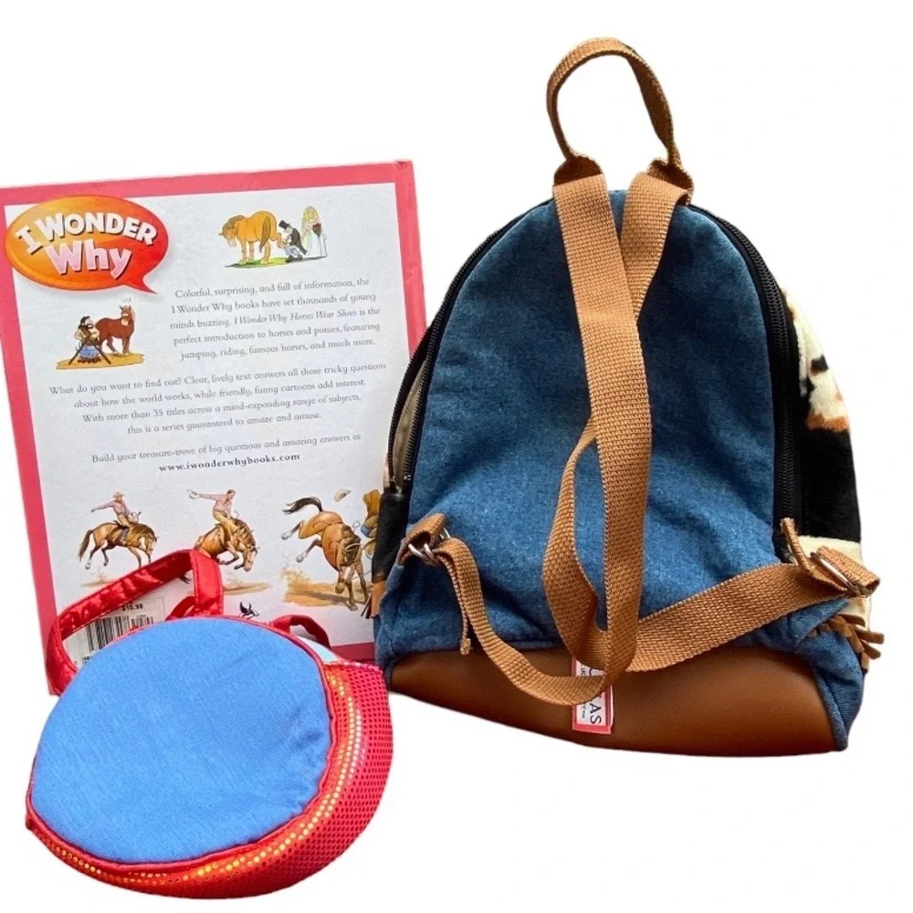 Gurls Horse Themed Bundle /Backpack-Purse-Book -EUC